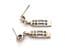 Vintage Kit Heath Small Sterling Silver And Cubic Zirconia Abstract Rennie Mackintosh Geometric Drop