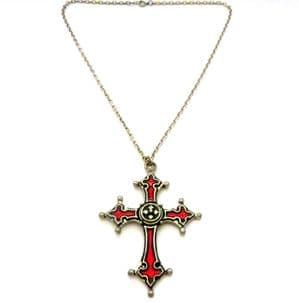 Vintage Large Alchemey Gothic Noctis Cross Design Necklace