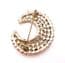Vintage Large Aurora Borealis Rhinestone Set Crescent Moon Design Brooch