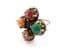 Vintage Large Celtic Scottish Design Faux Gem Set Scarf Ring