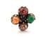 Vintage Large Celtic Scottish Design Faux Gem Set Scarf Ring