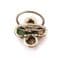 Vintage Large Celtic Scottish Design Faux Gem Set Scarf Ring