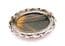 Vintage Large Celtic Style Marbled Porphyry Glass Statement Brooch By Miracle