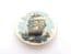 Vintage Large Ceramic Galleon Ship Design Brooch
