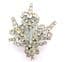 Vintage Large Clear Rhinestone Set Abstract Floral Design Brooch