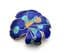 Vintage Large Cloisonne Enamel Blue Orchid Flower Style Brooch