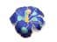Vintage Large Cloisonne Enamel Blue Orchid Flower Style Brooch