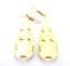 Vintage Large Cloisonne Enamel Floral Drop Design Earrings
