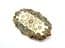 Vintage Large Cloisonne Enamel Ornate Floral Design Brooch By Fish And Crown