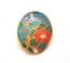 Vintage Large Cloisonne Enamel Vibrant Flower Design Brooch