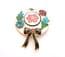 Vintage Large Cloisonne Floral Detailed Hat Design Brooch