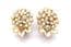 Vintage Large Enamel And Aurora Borealis Abstract Floral Design Clip On Earrings By Art.