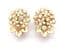 Vintage Large Enamel And Aurora Borealis Abstract Floral Design Clip On Earrings By Art.
