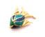 Vintage Large Enamel Tropical Fish Retro Design Statement Brooch