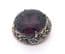 Vintage Large Faux Amethyst Set Tudor Rose Detailed Statement Design Attributed To Miracle