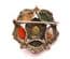 Vintage Large Faux Gem Set Medieval Style Brooch Attributed To Miracle