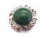 Vintage Large Faux Green Gem Cabochon Set Scottish Celtic Zoomorphic Style Brooch