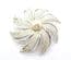 Vintage Large Faux Pearl Set 'Silvery Sunburst ' Design Statement Brooch By Sarah Coventry