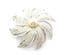 Vintage Large Faux Pearl Set 'Silvery Sunburst ' Design Statement Brooch By Sarah Coventry