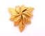 Vintage Large Leaf And Flower Modernist Design Gold Tone Statement Brooch