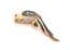 Vintage Large Long Tailed Parrot Bird Design Enamel And Rhinestone Detailed Retro Style Brooch