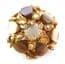Vintage Large Lucite And Aurora Borealis Rhinestone Brooch