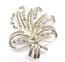 Vintage Large Marcasite Set Abstract Floral Design Brooch