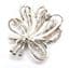 Vintage Large Marcasite Set Abstract Floral Design Brooch