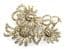 Vintage Large Marcasite Set Abstract Triple Flower Design Brooch.