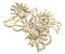 Vintage Large Marcasite Set Abstract Triple Flower Design Brooch.
