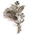 Vintage Large Marcasite Set Floral Design Statement Brooch