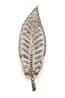 Vintage Large Marcasite Set Ornate Leaf Design Brooch