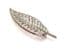 Vintage Large Marcasite Set Ornate Leaf Design Brooch