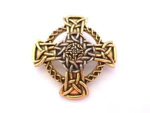 Vintage Large Miracle Celtic Cross Design Brooch