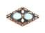 Vintage Large Miracle Faux Blue Moonstone Set Celtic Saxon Design Statement Brooch