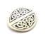 Vintage Large Pewter Celtic Knot Work Detailed Brooch By Past Times