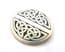 Vintage Large Pewter Celtic Knot Work Detailed Brooch By Past Times