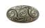 Vintage Large Pewter Celtic Pictish Spiral Detailed Oval Shaped Brooch By St Justin