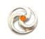 Vintage Large Pewter Celtic Spiral New Wave Design Brooch By St.Justin