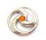 Vintage Large Pewter Celtic Spiral New Wave Design Brooch By St.Justin