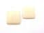 Vintage Large Plastic Square Geometric Design Clip On Earrings