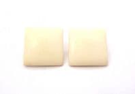 Vintage Large Plastic Square Geometric Design Clip On Earrings