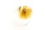 Vintage Large Raised Dried Yellow Flower In Lucite Retro Statement Bubble Ring