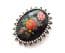 Vintage Large Sarah Coventry Black Floral Design Brooch