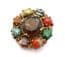 Vintage Large Scottish Celtic Style Faux Gemstone Detailed Brooch By Miracle