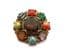 Vintage Large Scottish Celtic Style Faux Gemstone Detailed Brooch By Miracle