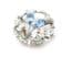 Vintage Large Scottish Style Blue Rhinestone Set Thistle Flower Design Brooch By Mizpah