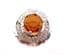 Vintage Large Scottish Style Faux Cairngorm Rhinestone Thistle Flower Detailed Brooch By Mizpah