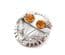 Vintage Large Scottish Style Faux Citrine Thistle Flower Brooch By Mizpah