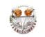 Vintage Large Scottish Style Faux Citrine Thistle Flower Brooch By Mizpah